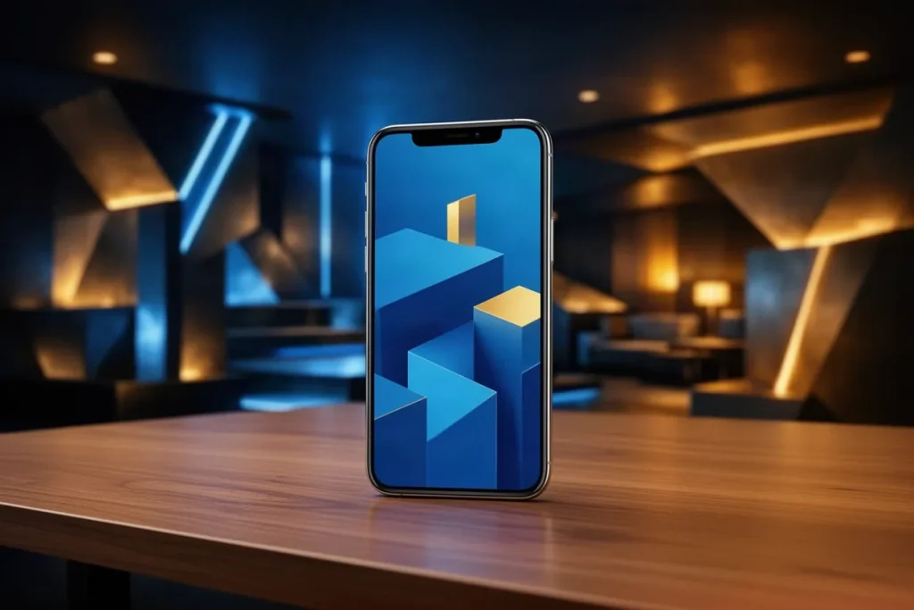 Ảnh minh hoạ điện thoại dựng đứng cho mục tải app hướng dẫn HB88